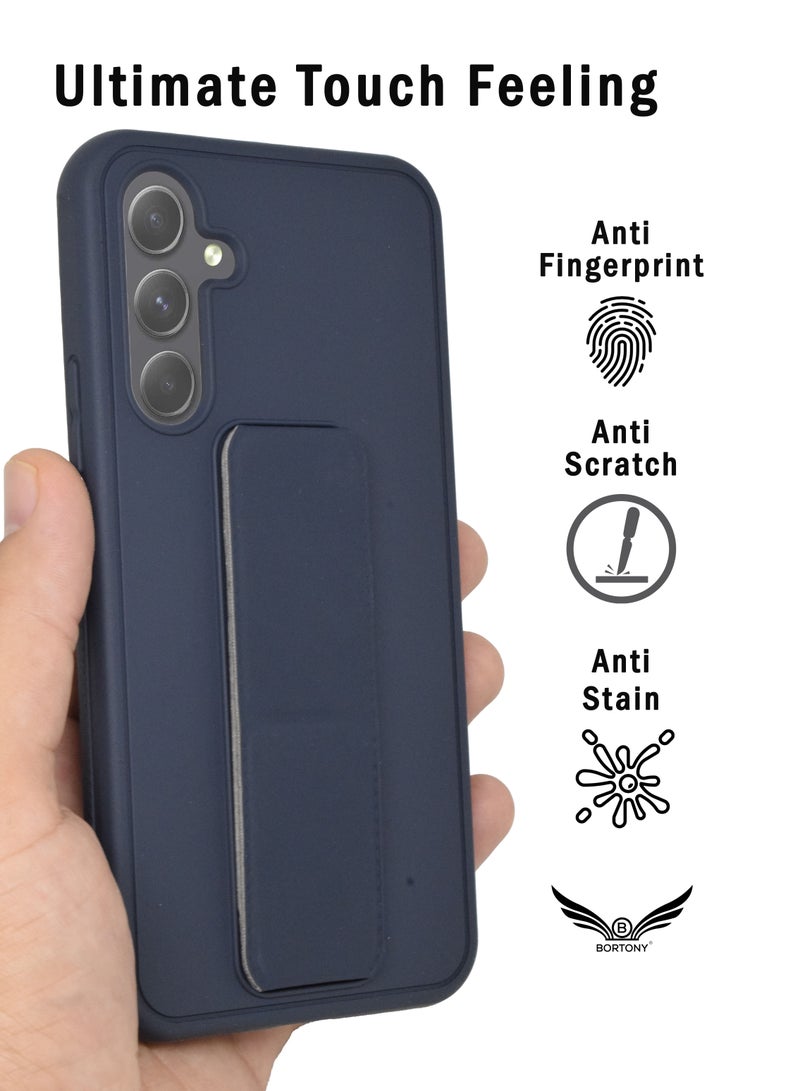 BORTONY Samsung Galaxy A54 5G Case with Magnetic Car Mount Kickstand Holder Premium Silicone Vertical and Horizontal Hand Strap Grip Cover for Samsung Galaxy A54 5G - Image 5