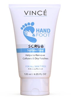 VINCE Hand & Foot Scrub – Exfoliates Dead Skin & Removes Rough Patches – Deeply Cleanses, Moisturizes Dry Skin,  Restores Softness & Radiance – Smooth, Supple Hands & Feet, 120ml  - Image 1