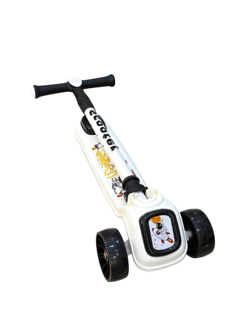 سكوتر أطفال متعدد الألوان بإضاءة وموسيقى – قابل لتعديل الارتفاع، مناسب للأعمار من 2 إلى 8 سنوات - Image 2