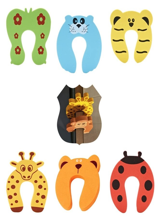 OLWICK واقيات أصابع الأطفال من أولويك®، 6 قطع، لحماية الأطفال من قرص الأصابع، مصنوعة من إسفنج فائق النعومة، بتصميم أنيق، توفر الأمان للأطفال، وواقيات أصابع آمنة للأطفال، وتقلل الضوضاء وتقاوم الصدمات (نمط عشوائي). - Image 1