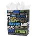 Hallmark 9 Medium Fathers Day Gift Bag with Tissue Paper Black Green Blue Gold Best Dad Happy Fathers Day - Image 2