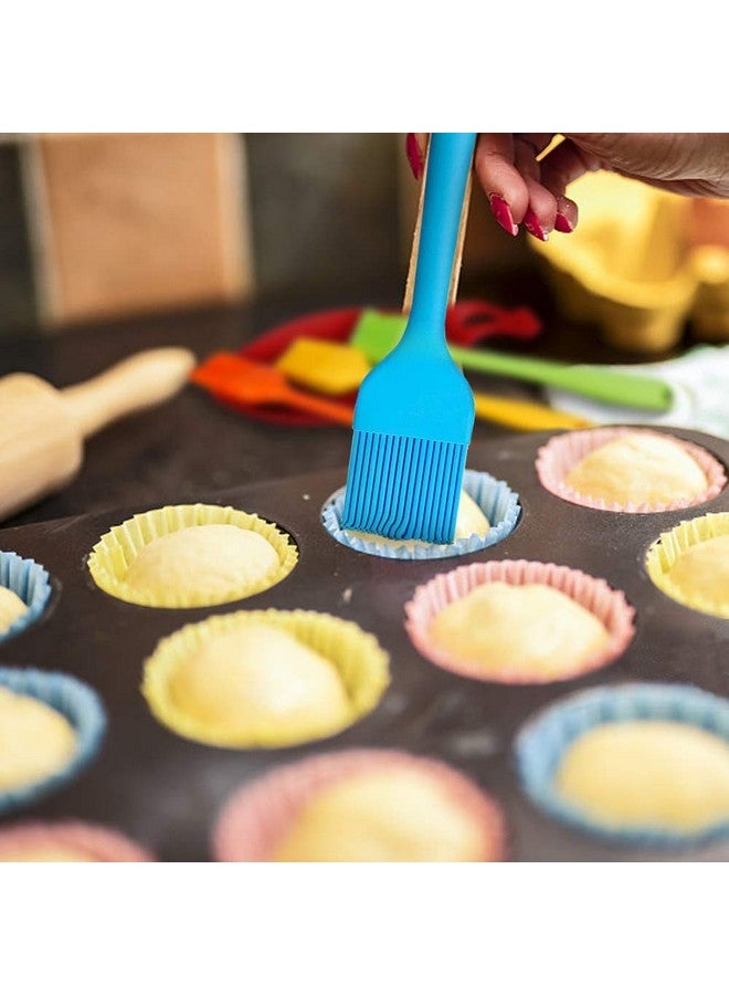 P-Plus International Silicone Pack of 1 8 Inch Basting Brush with Silicone Bristles for Oil Kitchen Oil for Dosa Tawa Pastry - Image 2