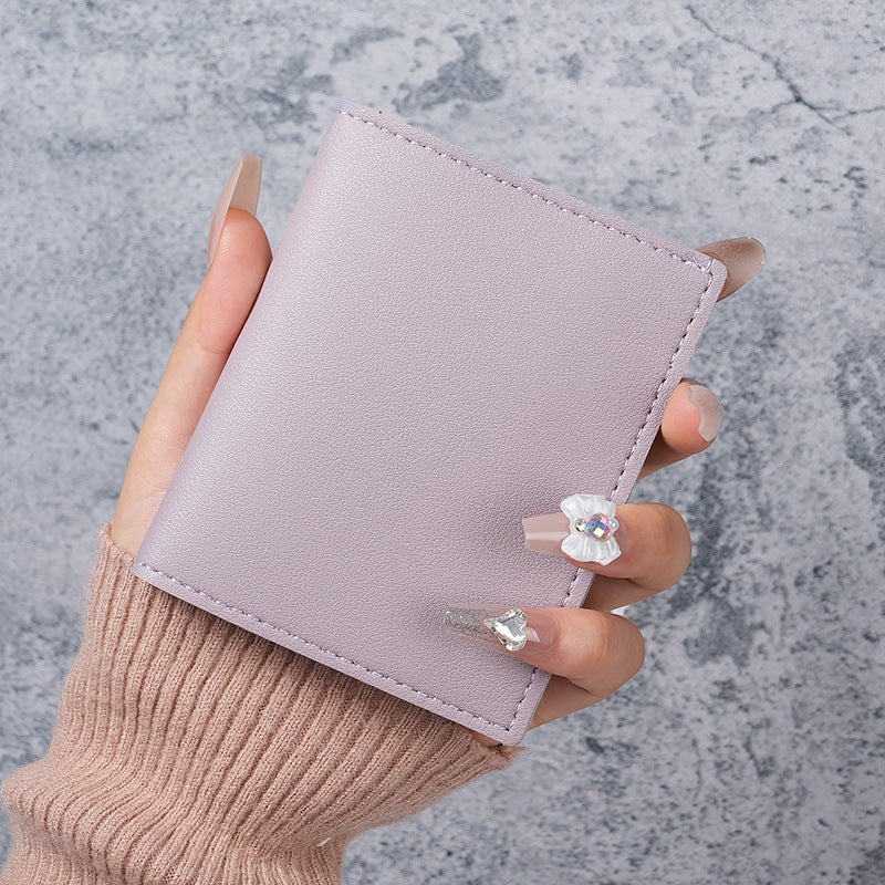 Multifunctional Solid Color PU Leather Wallet, RFID Blocking Design Portable Daily Storage Purse for Cards Cash Coin Business Use - Image 3