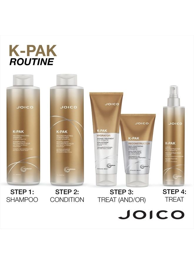 JOICO K-PAK Daily Reconstructing Shampoo | For Damaged Hair | Repair & Prevent Breakage | Boost Shine | With Keratin & Guajava Fruit Extract | 33.8 Fl Oz - Image 3
