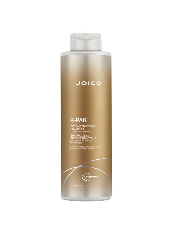 JOICO K-PAK Daily Reconstructing Shampoo | For Damaged Hair | Repair & Prevent Breakage | Boost Shine | With Keratin & Guajava Fruit Extract | 33.8 Fl Oz - Image 1