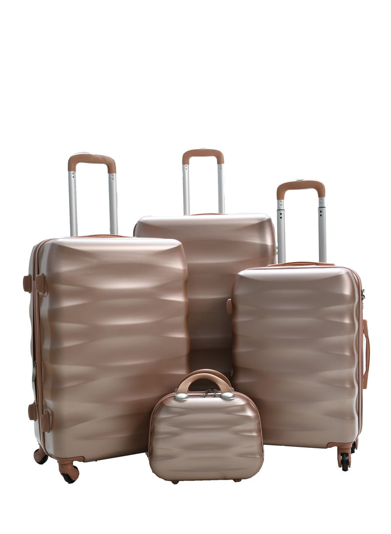 مورانو طقم حقائب سفر مورانو 5 قطع بعجلات مقاس 30/26/22/18/12  بوصة (روز قولد) - Image 2