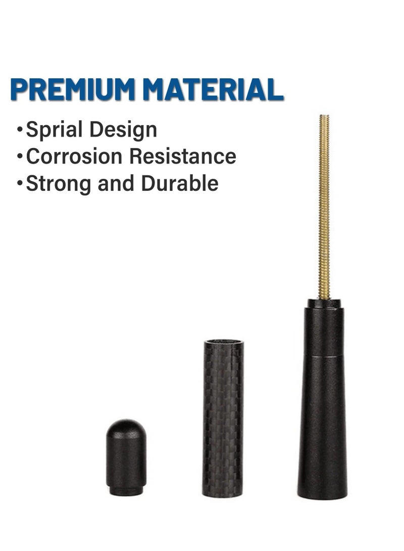 Captaintech Antenna for Ford Lincoln Mercury 2007-2018 AM FM Radio, 4.7" Carbon Fiber Stubby Aerial Mast for Truck Vehicle Car Wash Proof - Image 4