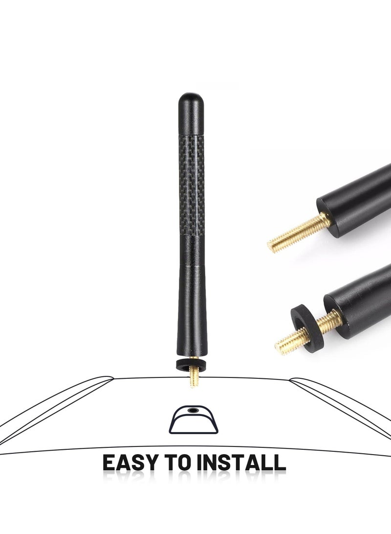 Captaintech Antenna for Ford Lincoln Mercury 2007-2018 AM FM Radio, 4.7" Carbon Fiber Stubby Aerial Mast for Truck Vehicle Car Wash Proof - Image 5