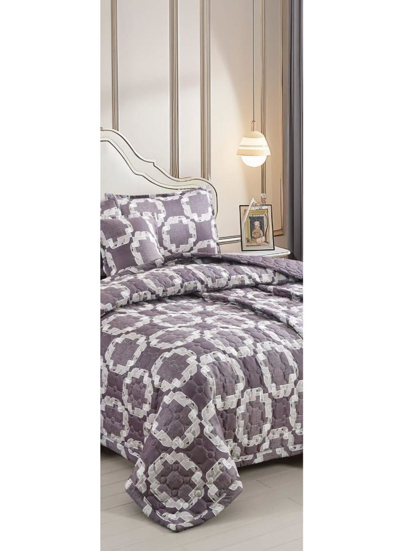 مون طقم لحاف نفرين مضغوط مشجر 6 قطع مقاس اللحاف 240x220 سم - Image 3