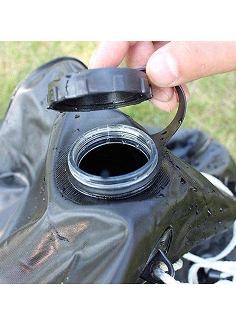 ارواق حقيبة استحمام للتخييم بالطاقة الشمسية، حقيبة استحمام مريحة للسفر والتخييم في الهواء الطلق مع خرطوم قابل للطي وفوهة تبديل، حقيبة استحمام متينة سريعة التسخين للتخييم والمشي لمسافات طويلة وصيد الأسماك - Image 2