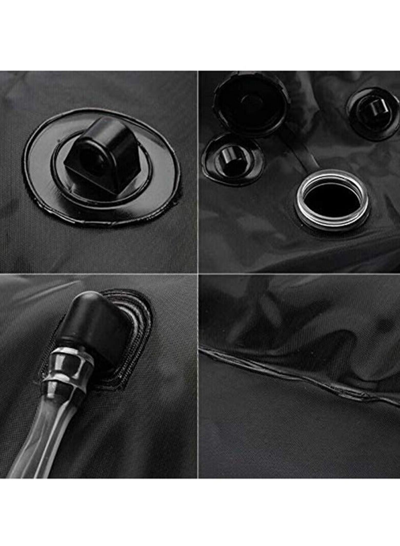 ارواق حقيبة استحمام للتخييم بالطاقة الشمسية، حقيبة استحمام مريحة للسفر والتخييم في الهواء الطلق مع خرطوم قابل للطي وفوهة تبديل، حقيبة استحمام متينة سريعة التسخين للتخييم والمشي لمسافات طويلة وصيد الأسماك - Image 3