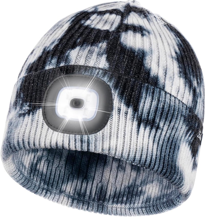 Etsfmoa Store Unisex Beanie with The Light Gifts for Men Dad Father USB Rechargeable Caps - Image 1