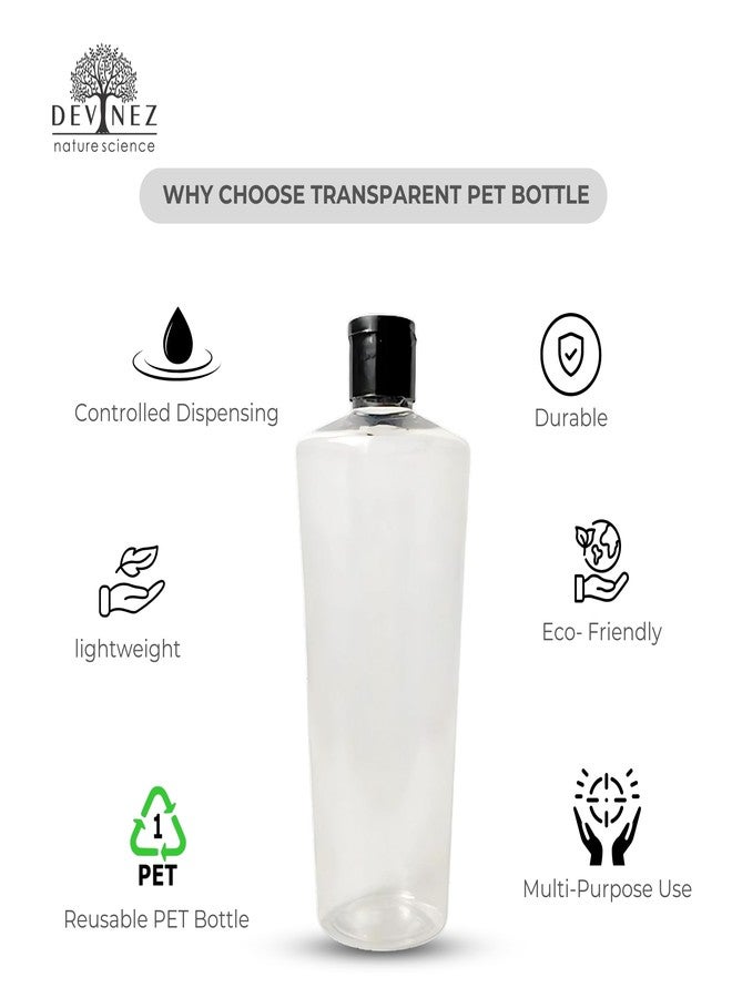 Devinez 250ml Multipurpose Transparent PET Bottle – with Flip-Top Cap, Perfect for Essential Oils, Skin Care, Toners, Cleaning, Sanitizers, Beauty & DIY Projects (Pack of 2) - Image 3