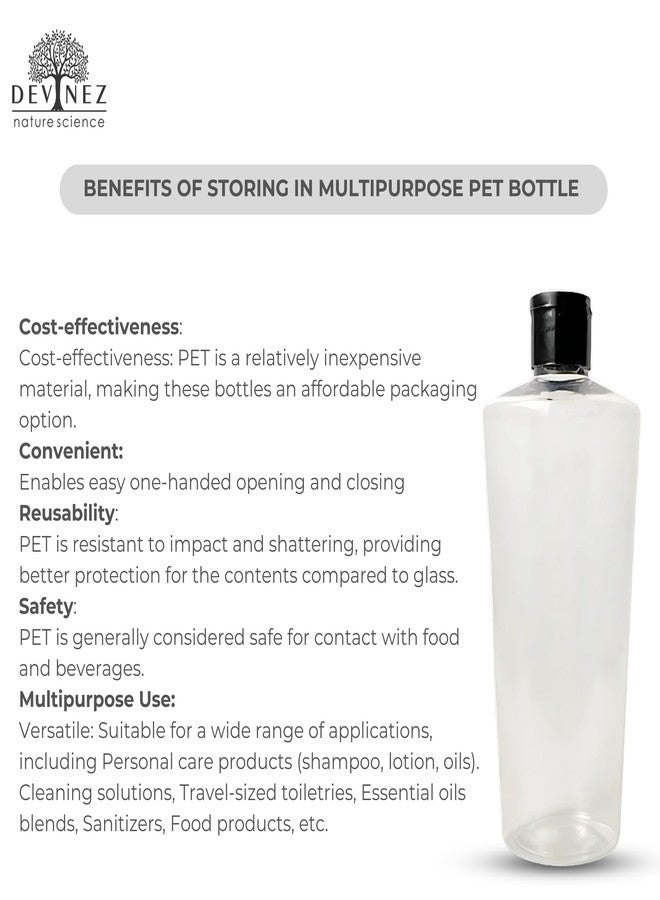 Devinez 250ml Multipurpose Transparent PET Bottle – with Flip-Top Cap, Perfect for Essential Oils, Skin Care, Toners, Cleaning, Sanitizers, Beauty & DIY Projects (Pack of 2) - Image 4