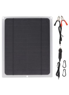 Thoraya 12W Solar Panel Monocrystalline Portable Solar Panel Charging Kit for Car Fan Cell Phone  - Image 1