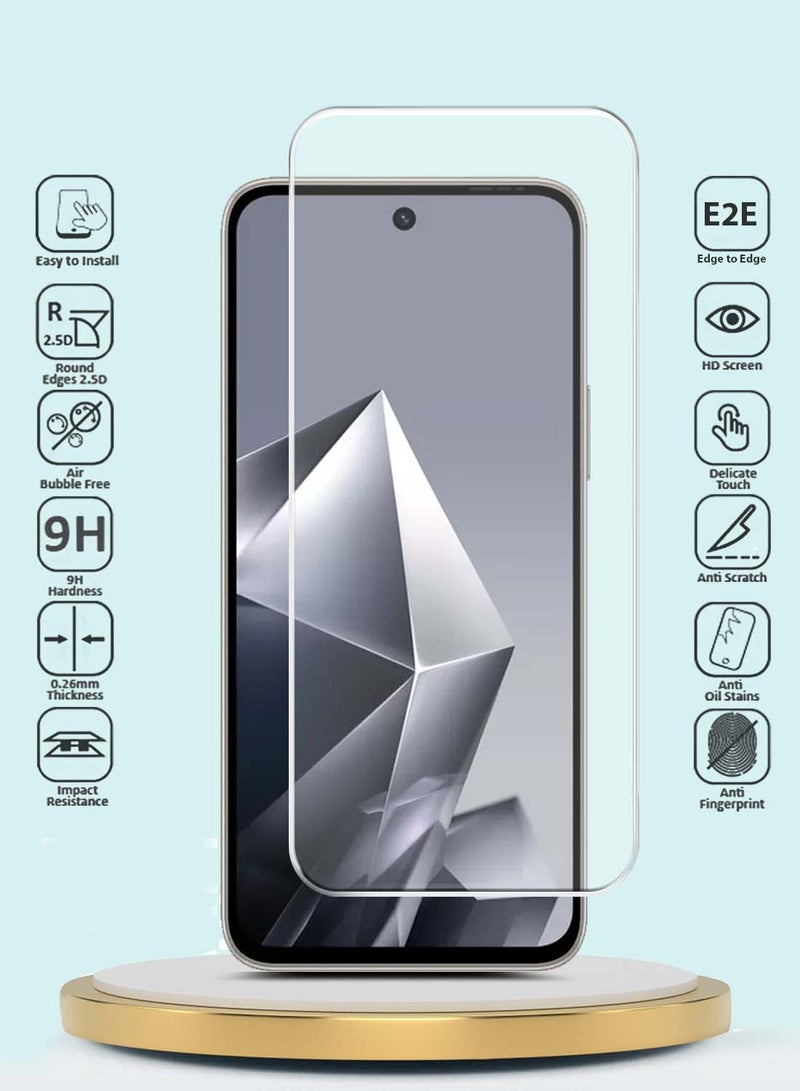 GMAX Infinix Note 50x 5G 2025 GMAX Premium Series Curved Edges 9H 2.5D Tempered Glass Screen Protector - Clear - Image 2