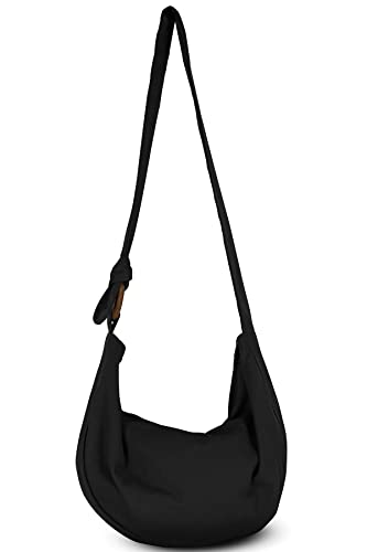 YOUR COZY Women's Black Cotton Hobo Bag - Image 2