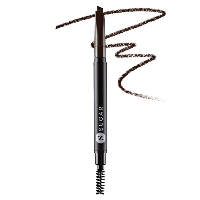 SUGAR Cosmetics Arch Arrival Brow Definer Brow Pencil with Spoolie Lasts Upto 12hrs Pigmented Eyebrow Pencil Long Lasting Natural Finish 35g 01 Jerry Brown Medium Brown