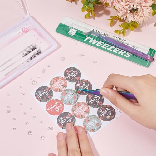 UNICRAFTALE 2pcs Stainless Steel Curved Pointed Craft Tweezer Rainbow Sticker Picking Tool Tweezer for DIY Craft Precision Tweezers Jewelry Making Electronics and Laboratory Works 12.1x0.95cm - Image 3