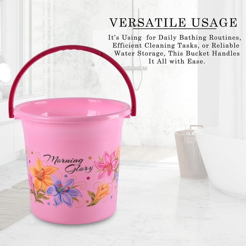 Kuber Industries Kuber Industries Set of 12 Bathroom Bucket Mug Set Bathroom Combo Set for Bathroom Hotels Laundry Each 6 Pieces Bucket18 L Mug500 ml Bathing Set Bathroom Accessories Set Pink  - Image 5