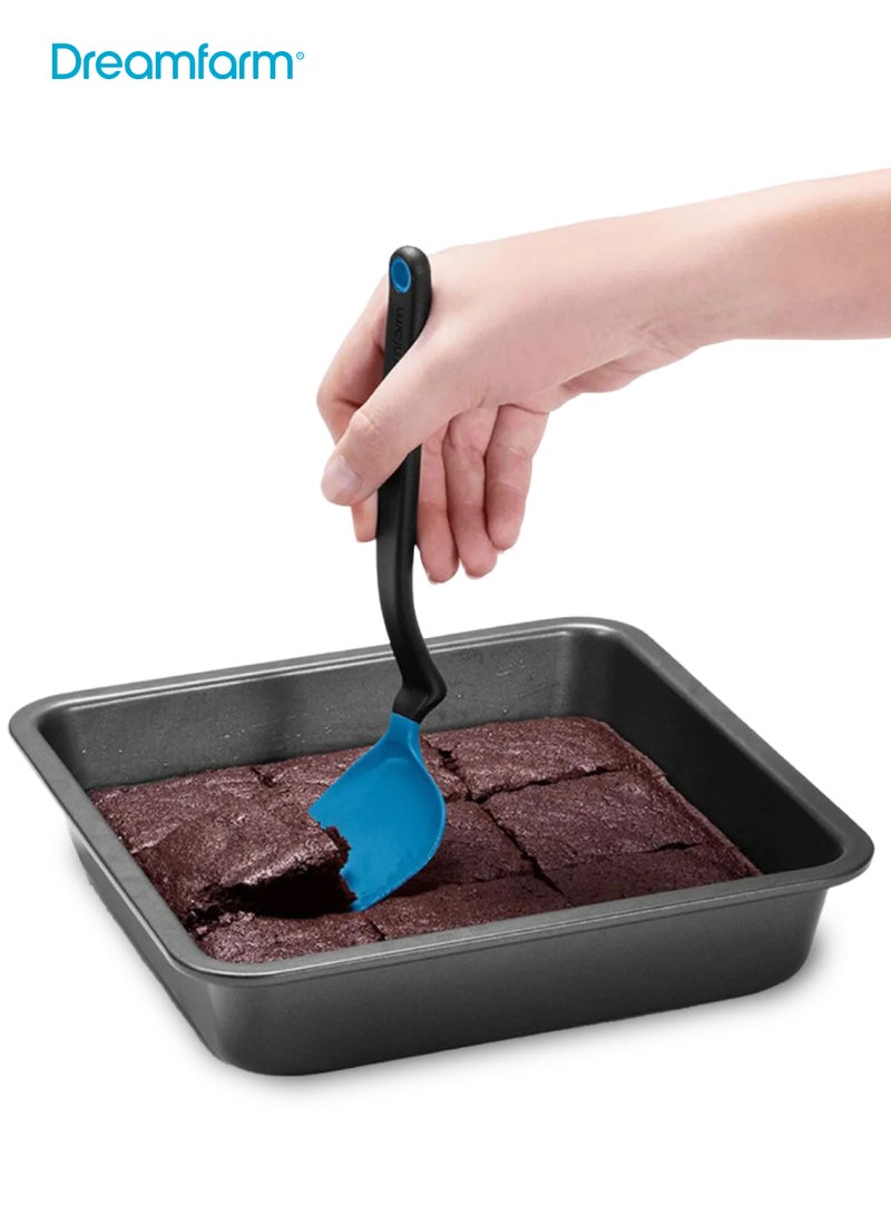 دريم فارم ملعقة تشوبولا الصغيرة | رأس مرن | مقاومة للحرارة | مثالية للتقليب والتقطيع والتقديم | آمنة للأواني غير اللاصقة | باللون الأزرق | 21 x 5 x 2 سم - Image 2