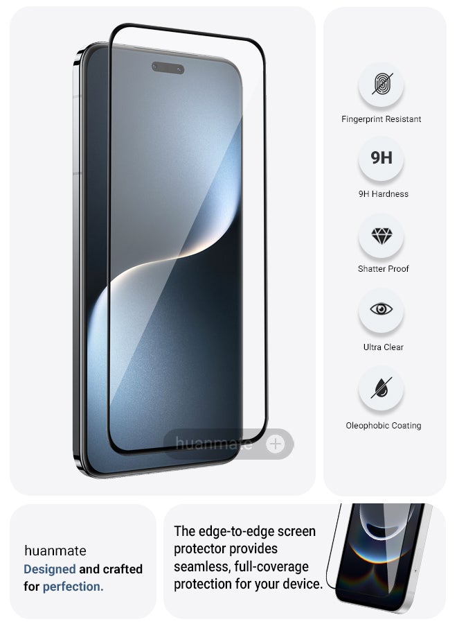 huanmate Honor Magic7 Pro Screen Protector – Premium Edge to Edge Tempered Glass, High Transparency, Delicate Touch, Anti-Explosion, Smooth Arc Edges, Easy Installation - Image 2