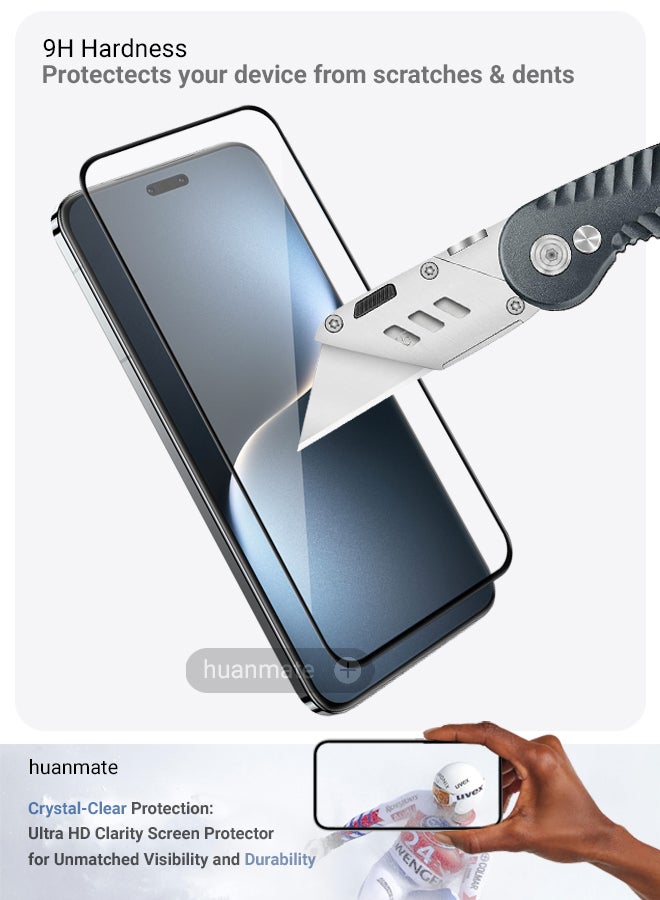huanmate Honor Magic7 Pro Screen Protector – Premium Edge to Edge Tempered Glass, High Transparency, Delicate Touch, Anti-Explosion, Smooth Arc Edges, Easy Installation - Image 3