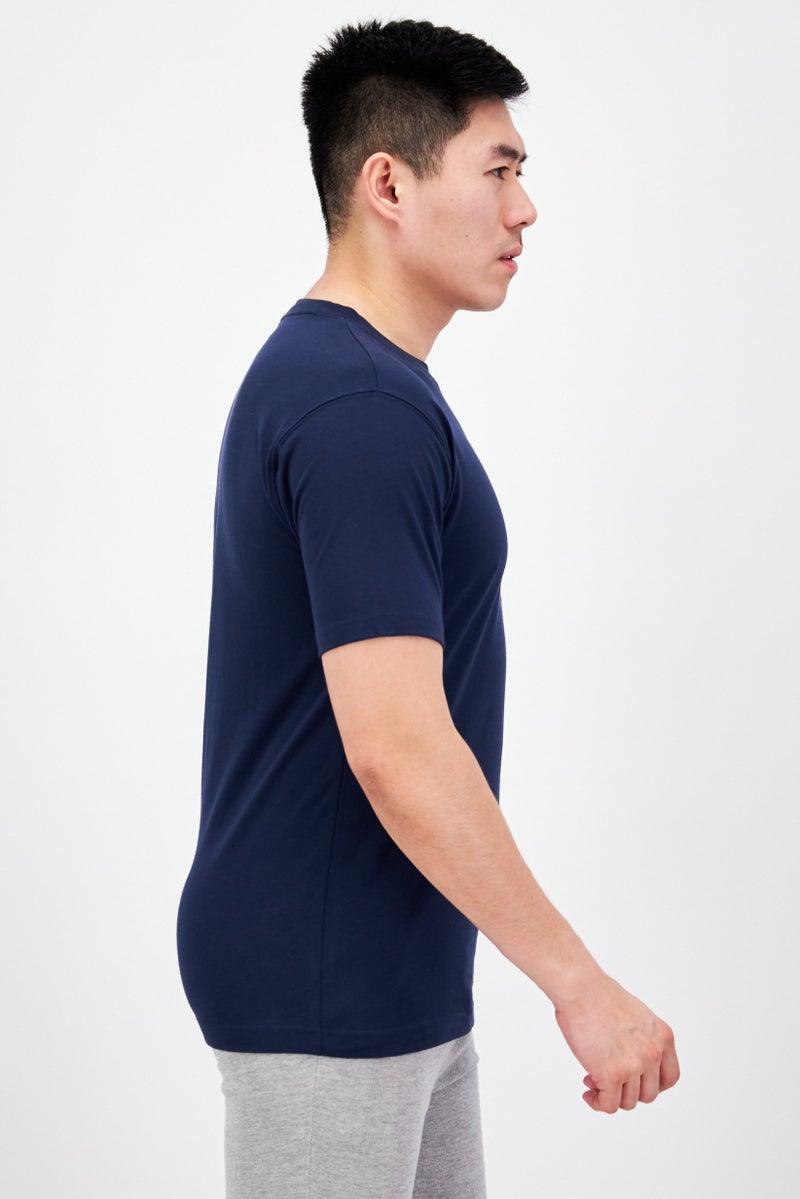 New Balance Men Sportswear Fit Short Sleeve Outdoor T-Shirts, Dark Teal Blue - Image 2