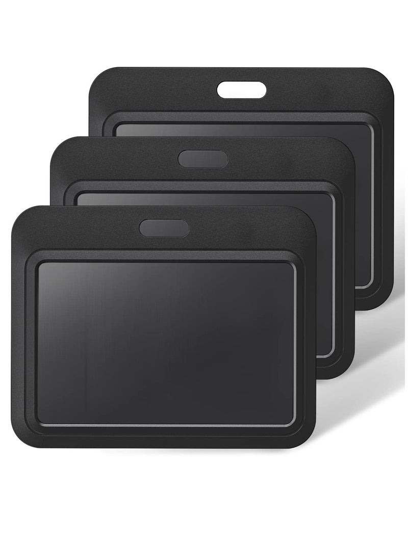 Excefore Sliding ID Badge Holder, Black Horizontal Plastic Card Case, with Clear Window Card Protector Pouch, for Office, School ID, Proximity Key Cards, Driver’s Licenses and Passes (6 Pcs)  - Image 1