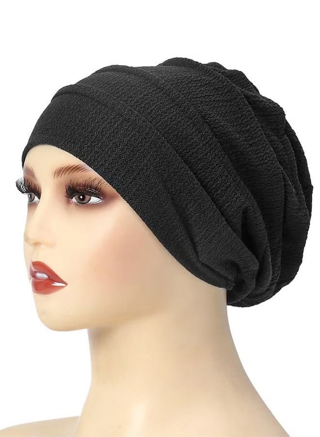 Women Under Scarf Hijab Cap Beanie Hat Headband Islamic Hijab Hat Turban Muslim Inner Hijab Scarf Bottom Cap Soft Knit Cap Tube Cap for Women Girls - Image 2