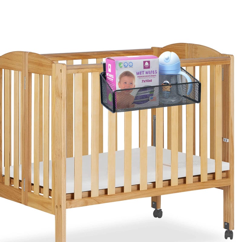 Jdyoomi Bedside Caddy Shelf سلة تخزين معلقة للسرير بطابقين والجدران المكعبة للمكتب وقضبان سرير الطفل ومنظم سرير النوم الجامعي - 5 أزواج من الخطافات ذات الحجم لديكور مجلة الزجاج للهاتف (أسود) - Image 4