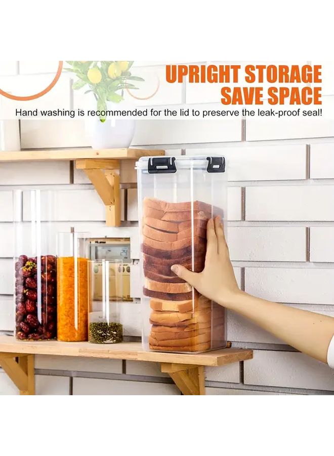 White Bread Box With Inner Compartment Transparent Reusable Food Storage Container - Image 1