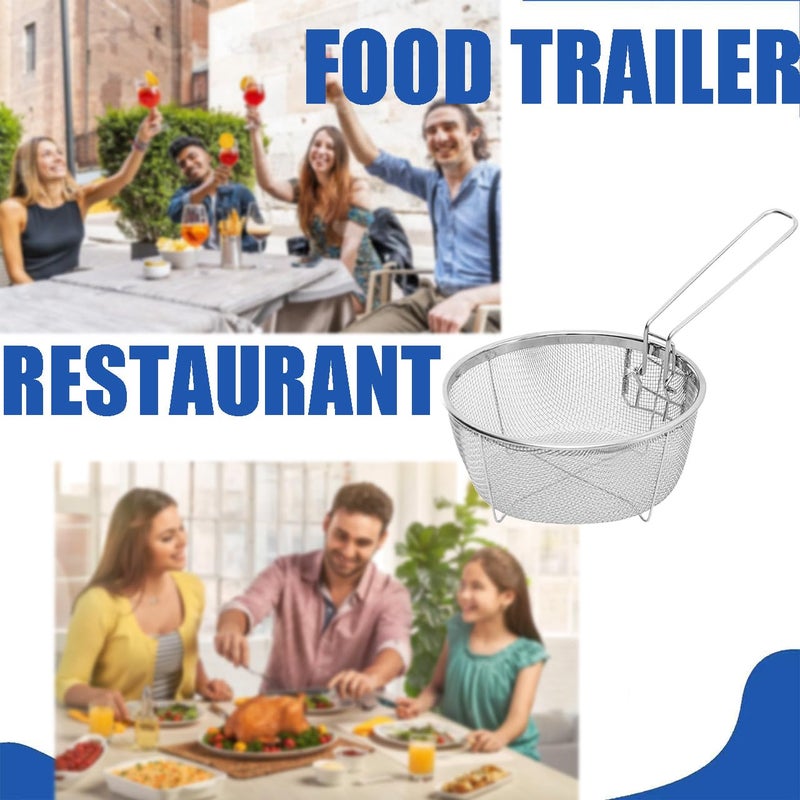 Jninexiu 9Inch Stainless Steel Deep Fry Baskets with Handle for Frying, Serving Food - Multifunctional Fryer Basket - Image 5