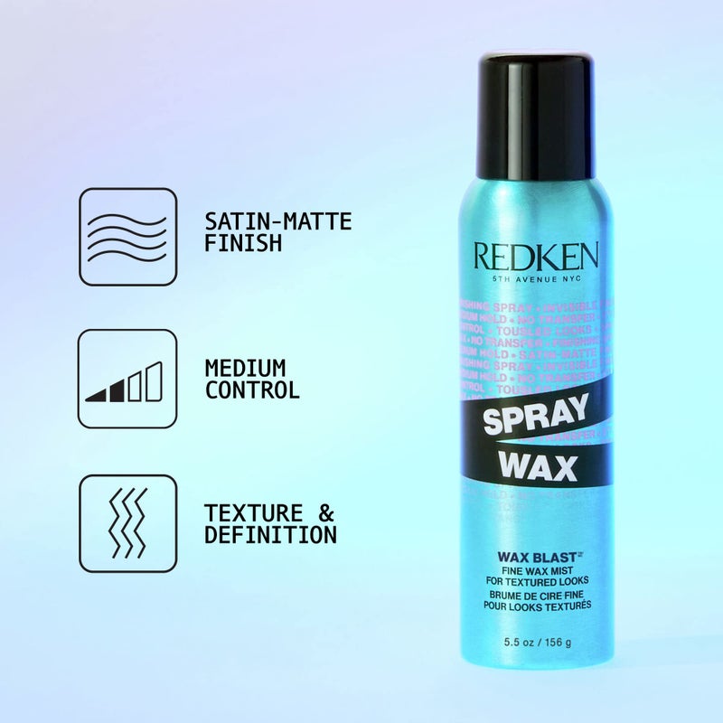 Redken Spray Wax Invisible Texture Mist | For All Hair Types | High Impact Finishing Spray-Wax | Adds Volumizing Body & Dimension With A Satin-Matte Finish | Medium Control | 5.5 Oz - Image 2