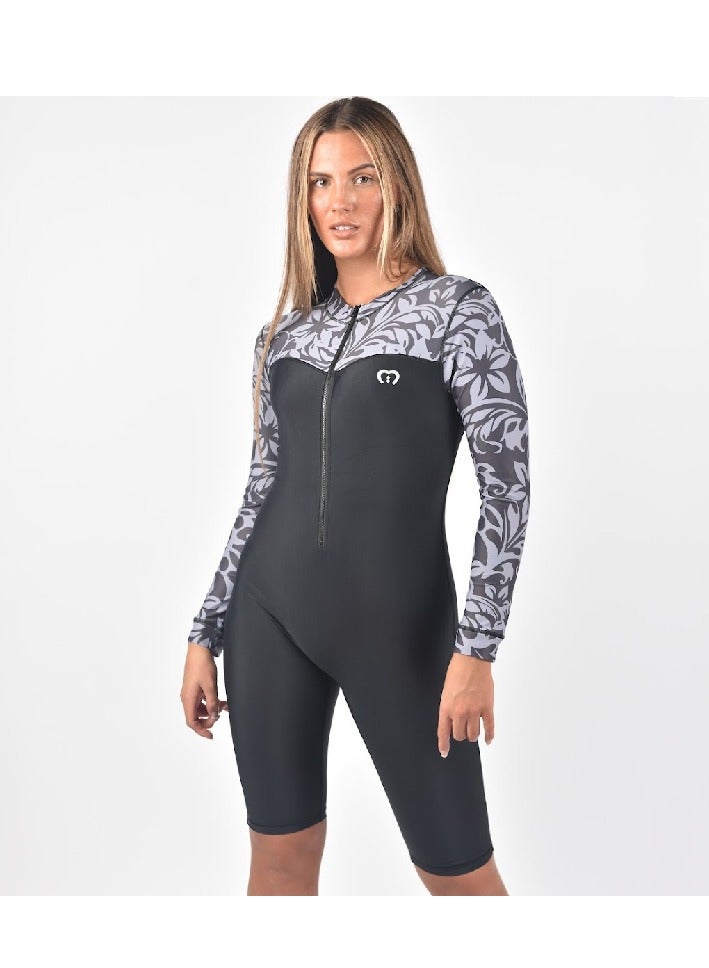 modestly active Long Sleeve/ Short Leg All-in-One Swimwear Suit Julie Swimwear and Modest Swimwear - Image 2