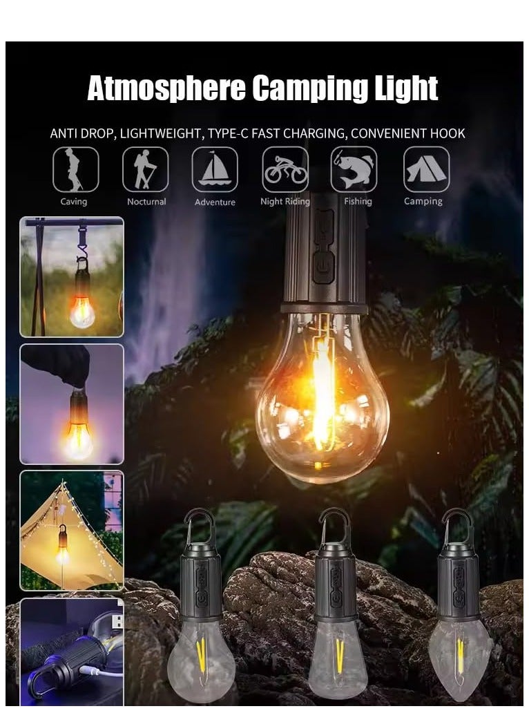 ريبنيو أورانوس مصباح تخييم محمول وقابل لإعادة الشحن مصباح معلق خارجي من النوع C شحن مقاوم للماء ( T01) - Image 4
