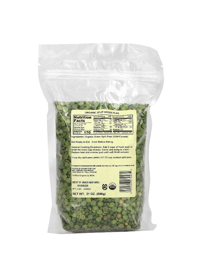 Bergin Fruit and Nut Company Bergin Fruit and Nut Company, Organic Split Green Peas, 21 oz (596 g)  - Image 2