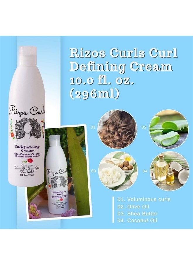 Rizos Curls - Hydrating Shampoo, Deep Conditioner & Curl Defining Cream for Curly Hair Products - Intense Treatment & Nourishment for Wavy and Curly Hair (Hair Care Set) - Image 1
