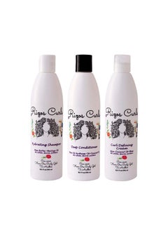 Hydrating Shampoo, Deep Conditioner & Curl Defining Cream for Curly Hair Products - Intense Treatment & Nourishment for Wavy and Curly Hair (Hair Care Set)