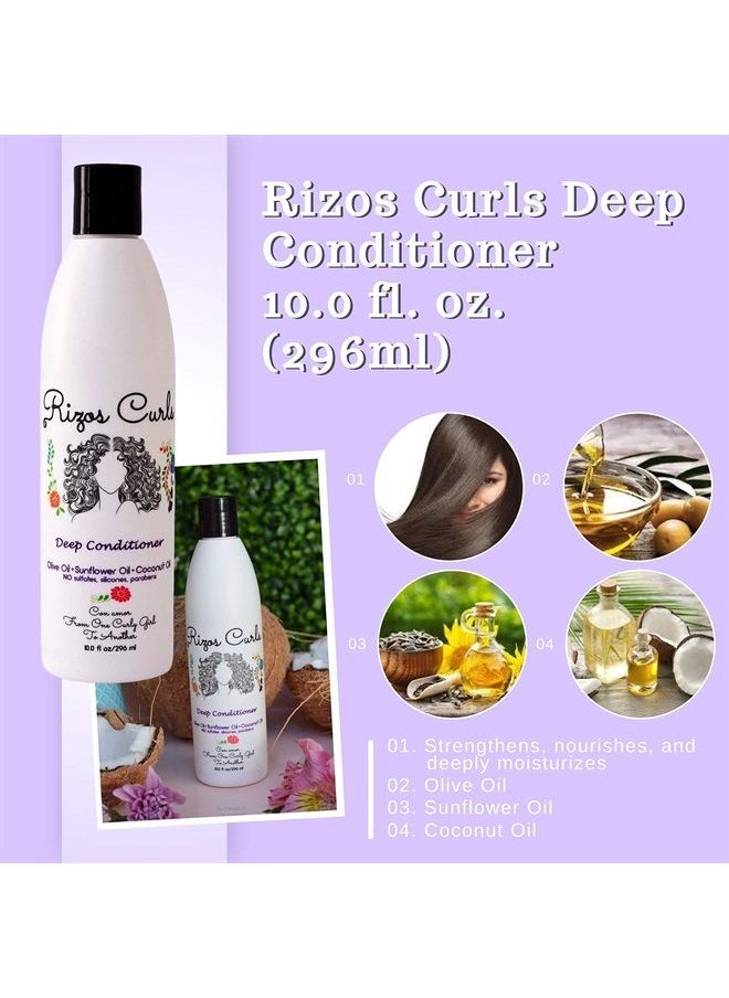 Rizos Curls - Hydrating Shampoo, Deep Conditioner & Curl Defining Cream for Curly Hair Products - Intense Treatment & Nourishment for Wavy and Curly Hair (Hair Care Set) - Image 1