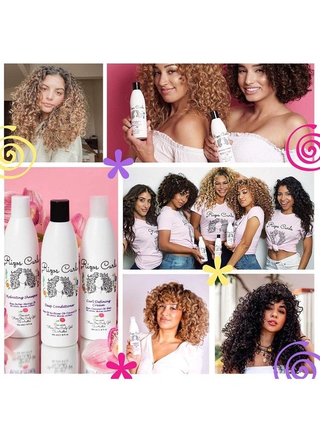 Rizos Curls - Hydrating Shampoo, Deep Conditioner & Curl Defining Cream for Curly Hair Products - Intense Treatment & Nourishment for Wavy and Curly Hair (Hair Care Set) - Image 1