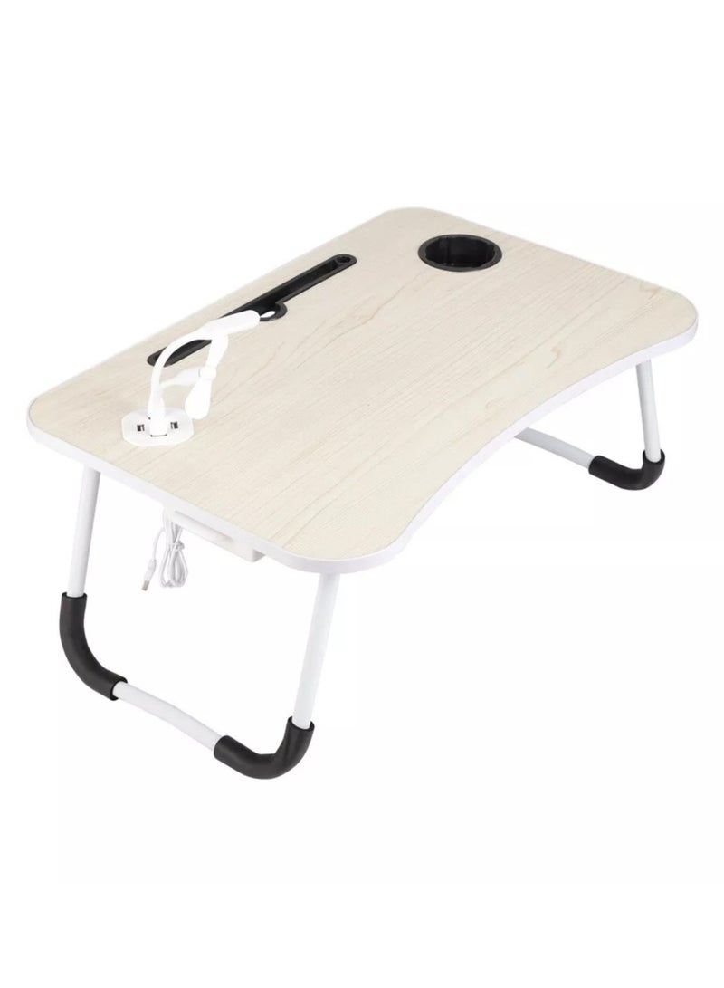 DubaiGallery Portable FoldableLaptop Table Lap Desk with 4 USB Charging Ports, Cup Holder, Bed Table Tray for Writing, Reading, Bed, Sofa, Work, Indoor, Outdoor - Image 5