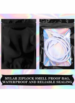 KASTWAVE Resealable Smell Proof Bags Foil Pouch Bag Flat Bag(Black, 7*10cm, 100 Pieces)  - Image 4
