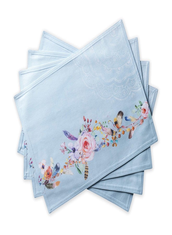 Maison d' Hermine Placemats Set of 4 100% Cotton Washable Cloth Place Mats, Reusable Table Mats for Kitchen Dining Decoration, Party, Wedding, Restaurant Spring/Summer (Ibiza, 13" x 19") - Image 1