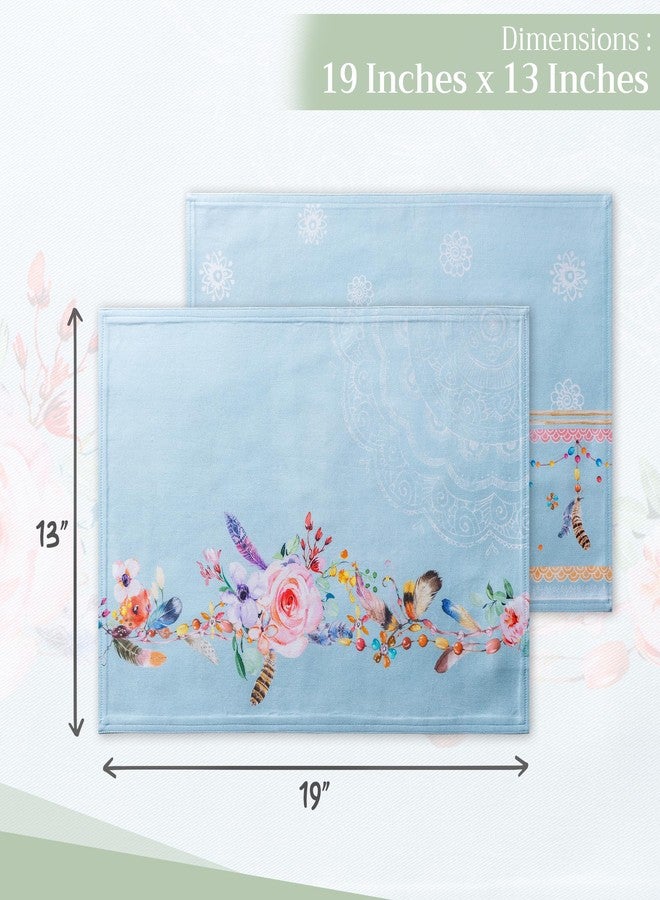 Maison d' Hermine Placemats Set of 4 100% Cotton Washable Cloth Place Mats, Reusable Table Mats for Kitchen Dining Decoration, Party, Wedding, Restaurant Spring/Summer (Ibiza, 13" x 19") - Image 4