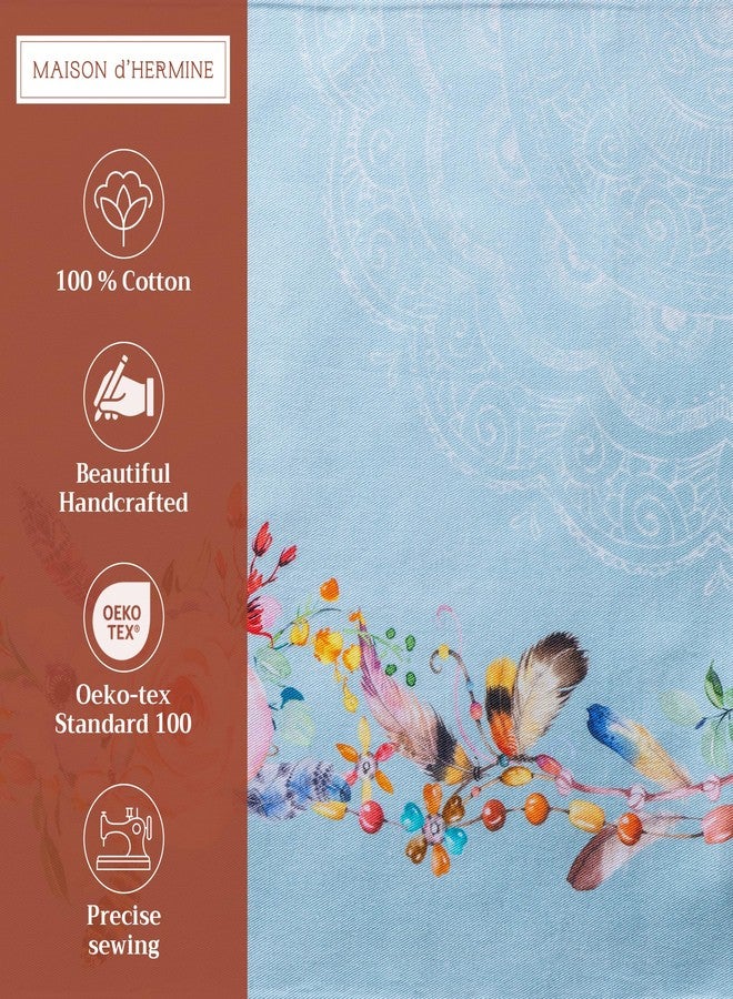 Maison d' Hermine Placemats Set of 4 100% Cotton Washable Cloth Place Mats, Reusable Table Mats for Kitchen Dining Decoration, Party, Wedding, Restaurant Spring/Summer (Ibiza, 13" x 19") - Image 2