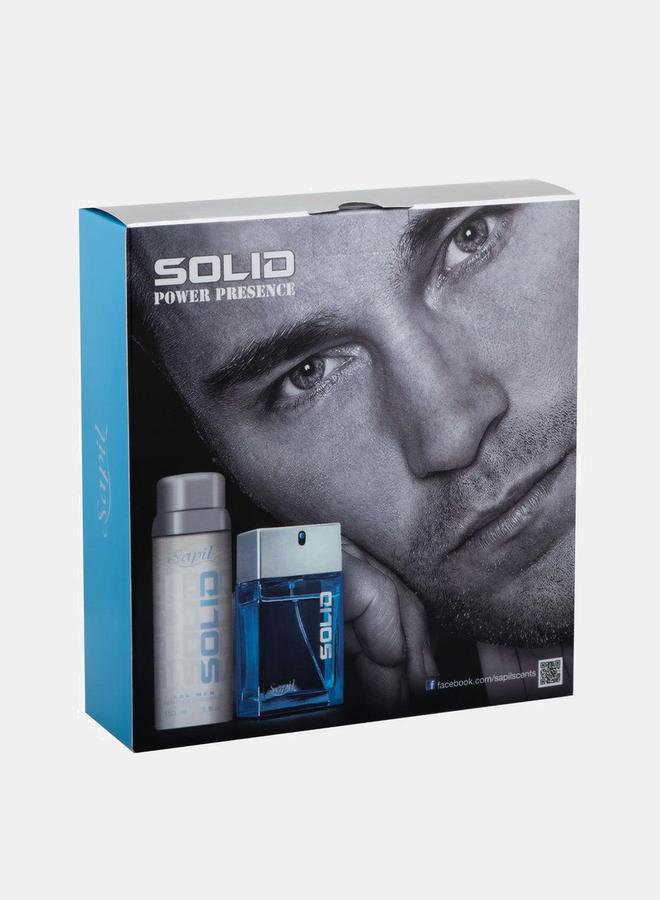sapil Pack of 2 - Solid For Men Edt 100 ml + Deo 150 ml Gift Set - Image 2