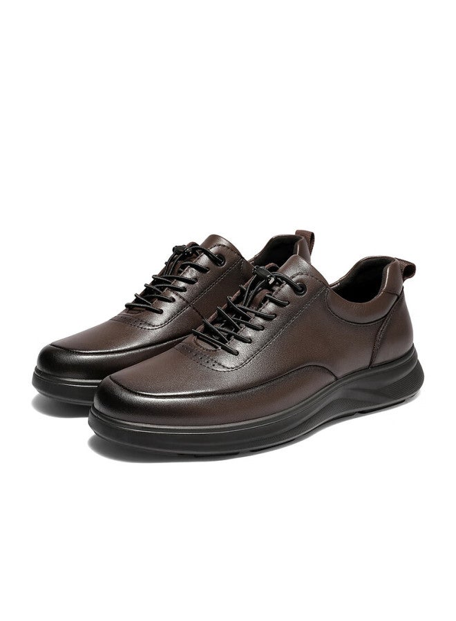 Senda a Men's Winter Leather Casual Sneakers Jdz71dm5 Brown Size 43 - Image 5
