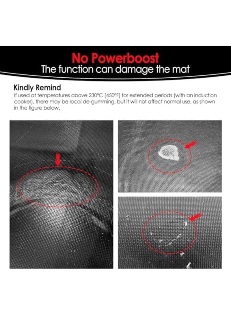 SYOSI حصيرة حماية سطح الطهي بالحث، غطاء موقد سيليكون مغناطيسي، واقي زجاجي كهربائي مقاوم للخدش، كبير 20.4x30.7 بوصة، تصميم شفاف (للمواقد الكهربائية) - Image 3