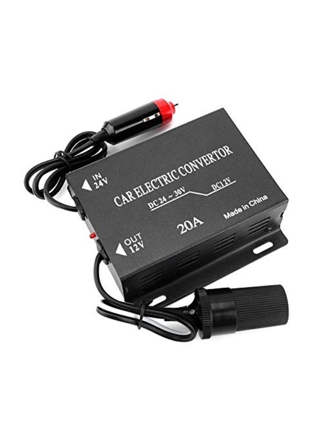 Step-Down Power Supply, 24 Volt to 12 Volt 20 Amp Automotive Power Adapter - Image 1